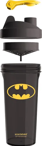 Vista 2 de Botella agitadora de proteínas Smartshake Lite Liga de la Justicia 800ml – Botella de agua DC Comics, botella agitadora para gimnasio sin BPA a