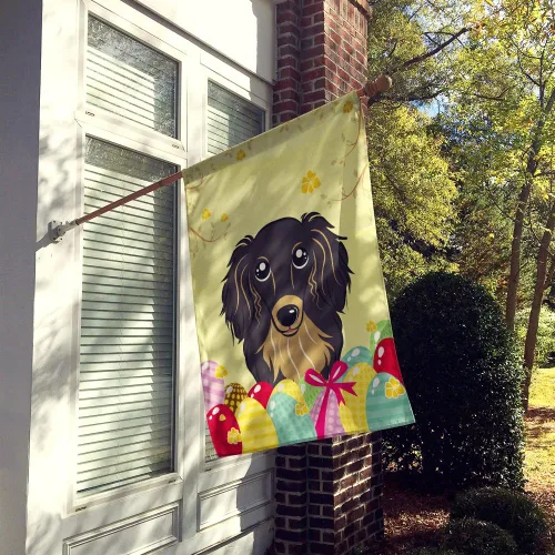 Vista 498 de Caroline's Treasures BB1923GF Bandera decorativa para jardín con diseño de Border Collie, para caza de huevos de Pascua, para jardín, jardín, patio