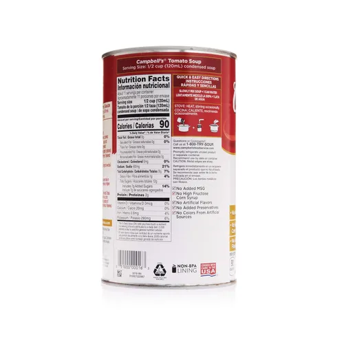 Vista 2 de Campbell's Sopa condensada clásica de tomate, 50 onzas, paquete de 12