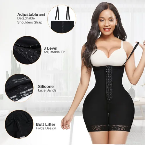 Vista 4 de Lover-Beauty Fajas Colombianas Moldeadoras BBL Shapewear for Women Tummy Control Postparto Compression Garment