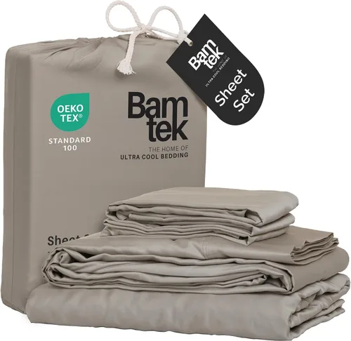 Vista 11 de Juego de sábanas de bambú de viscosa tamaño individual XL, 3 piezas, extra largas, ropa de cama refrescante para personas que duermen con calor