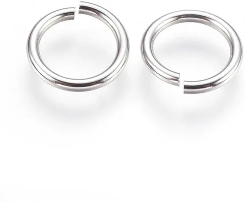 Vista 82 de HDSupplies 100 piezas - 4mm de argollas de acero inoxidable 304 de tono negro - Calibre 22 (espesor de 0.6mm)