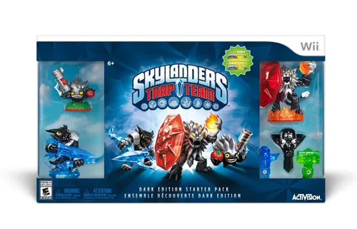 Vista 2 de Skylanders Trap Team Dark Edition Starter Pack - Wii