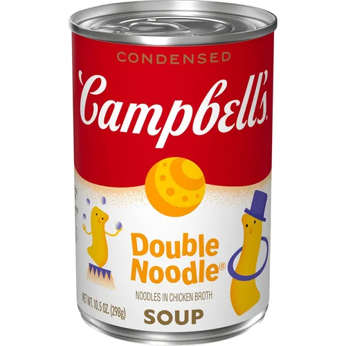 Vista 9 de Campbell's Sopa condensada de fideos con queso cheddar para niños, lata de 10.5 onzas