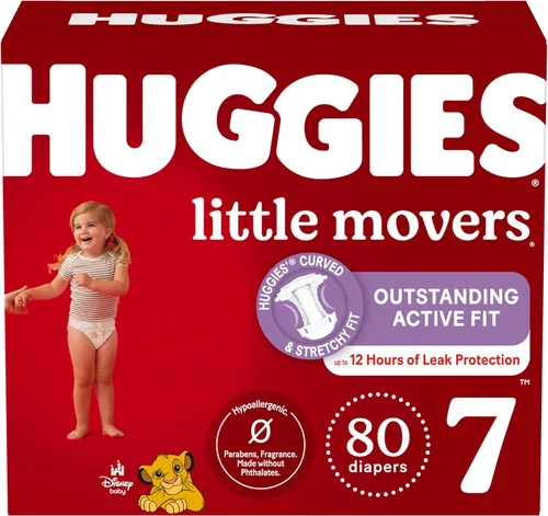 Vista 26 de Pañales Huggies tamaño 3, Little Movers para bebés, talla 3 (16-28 libras), 25 unidades, el empaque puede variar