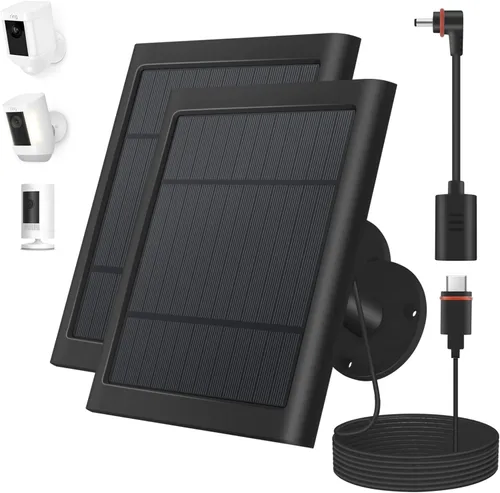 Vista 10 de Panel solar para cámara Ring (2ª generación) (Paquete de 2 piezas negras) (1 pieza negra)