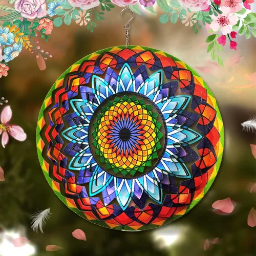 Vista 18 de FONMY - Molinillo de viento de acero inoxidable, regalo para decoración de jardín, interiores y exteriores, manualidades, adornos de 6 pulgadas Mds02