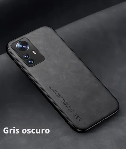 Vista 4 de Kepuch Silklike Case para Xiaomi 12 - Cubierta de parachoques Placa de metal incorporada para Xiaomi 12 - Negro