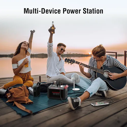 Vista 4 de Estación de energía portátil 300W MARBERO 237Wh generador solar de camping batería de litio de respaldo con salida de onda sinusoidal pura 110V CA