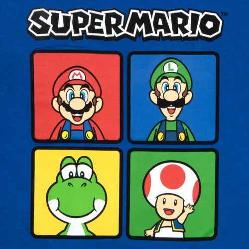 Vista 5 de Nintendo Super Mario - Paquete de 2 sudaderas con capucha y camiseta para niños Super Mario con capucha