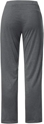Vista 5 de Lastesso Pantalones deportivos holgados para mujer, de tamaño casual, cintura elástica, con parte inferior de cincha, pantalones deportivos largos