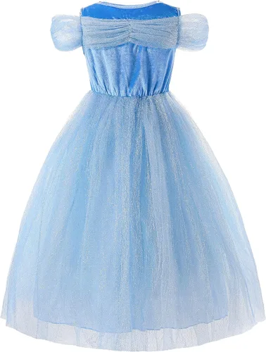 Vista 2 de Uhdear Disfraz de princesa Butterlfy de lujo para niñas con accesorios