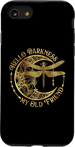 Vista 13 de Funda para iPhone 14 Hello Darkness My Old Friend - Dragonfly Lover Insects Moon
