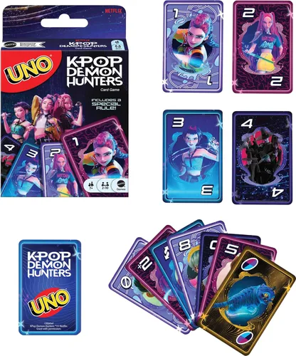 Vista 2 de Juego de cartas KPop Demon Hunters UNO