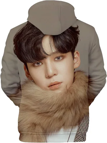 Vista 18 de Xkpopfans Kpop ATEEZ Sudadera con capucha con estampado 3D del tesoro Wooyoung San Mingi