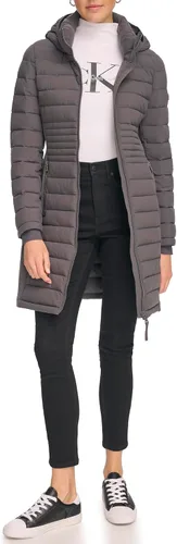 Vista 2 de Calvin Klein Chaqueta acolchada larga y ligera para mujer