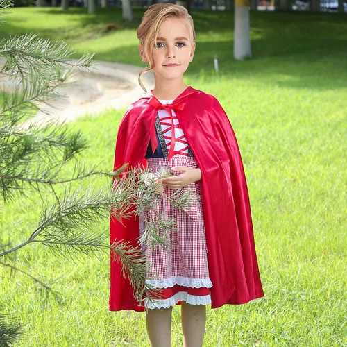 Vista 4 de Sunny Fashion Girls Cape Christmas Halloween Fairy Tail Little Hood Red Cloak