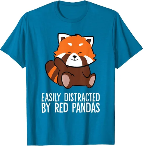 Vista 14 de Red Panda Love Easily Distracted By Red Pandas T-Shirt Asphalt Grey