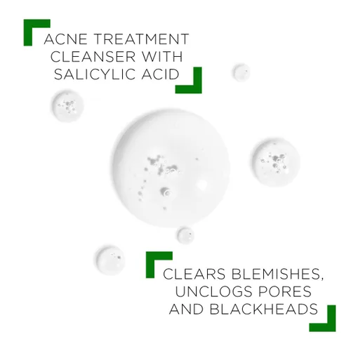 Vista 3 de VICHY Normaderm Daily Acné Face Wash, limpiador facial de ácido salicílico para piel grasa y propensa al acné, limpiador de acné que limpia
