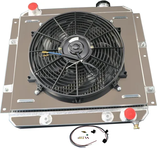 Vista 4 de Relé de ventilador de aluminio de 3 hileras para Toyota Land Cruiser FJ40 FJ45 Gasolina 1958-1984