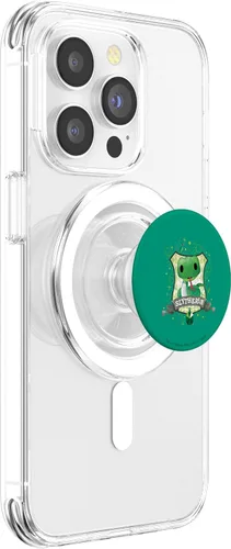Vista 3 de Harry Potter Acuarela Slytherin Crest PopSockets MagSafe PopGrip para iPhone