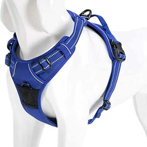 Vista 8 de WINHYEPET Arnés de perro de amor extra reflectante para perros pequeños, medianos y grandes, ajustable para correr, caminar, chaleco de malla suave