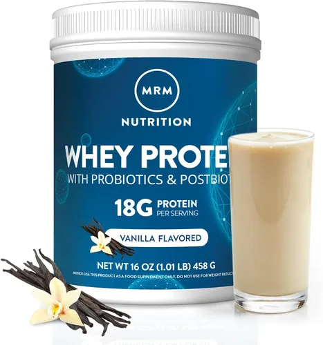 Vista 10 de MRM Nutrition Proteína de Suero - Sabor Chocolate, Proteína de Suero Aislada y Concentrada Microfiltrada, 16 Diferentes Cepas de Probióticos, BCAAs