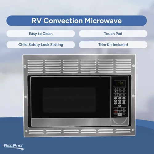 Vista 5 de RecPro RV Microondas de convección de acero inoxidable 1.1 pies cúbicos 120V Microondas Electrodomésticos Reemplazo directo para Greystone