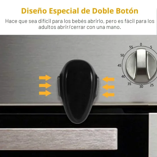 Vista 7 de Mom's Choice Gold Awards Ganador – EUDEMON 1 paquete de cerradura para puerta de horno a prueba de niños, cerradura frontal del horno fácil