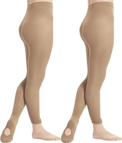 Vista 7 de DIPUG 3 pares de mallas de ballet convertibles para niñas (niños/niños)