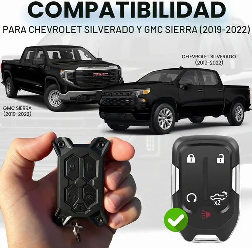 Vista 3 de Funda para llavero Chevy – para funda de llavero GMC – Accesorios Silverado Sierra – Abrebotellas integrado – Compatible con guía de ajuste