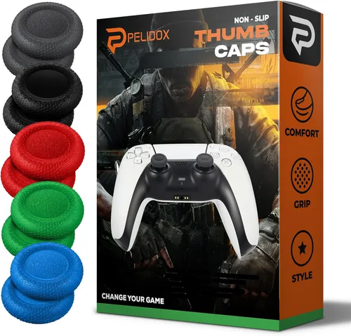 Vista 9 de 10 tapas de agarre de repuesto para joystick para controlador PS4 PS5, el mismo patrón que el original, piezas de accesorios antideslizantes