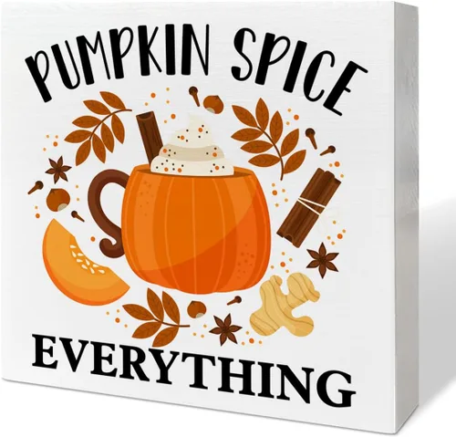 Vista 9 de Decoración de mesa de otoño, caja de madera, decoración de mesa cristiana de otoño para el hogar, oficina, cosecha, decoración de escritorio de A1