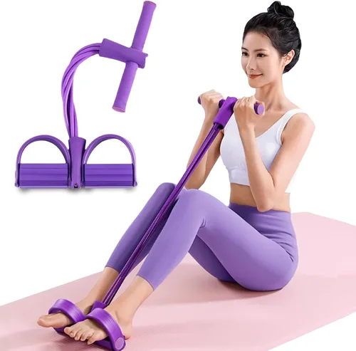 Vista 7 de 6-Tube Pedal Puller Resistance Rope,Foot Pedal Resistance Band,Yoga Elastic Exercise Bands, for Women Jump Fitness, Abdomen/Arm Weight/Waist/Leg