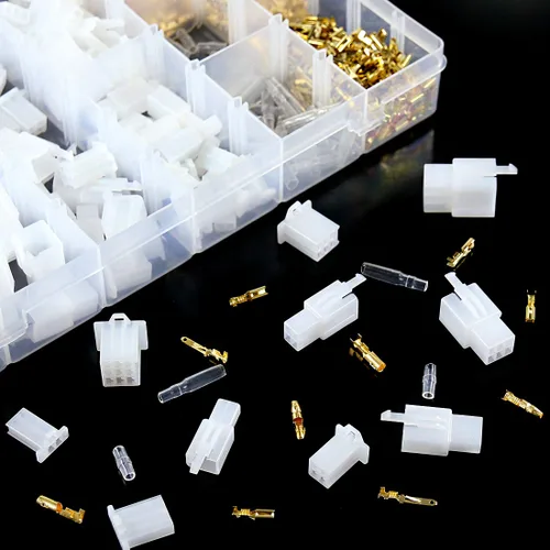 Vista 6 de Swpeet Kit de 700 conectores de cable eléctrico automotriz, 0.110 in 2 3 4 6 9 pines, conectores de cable eléctrico automotriz, terminales de cable