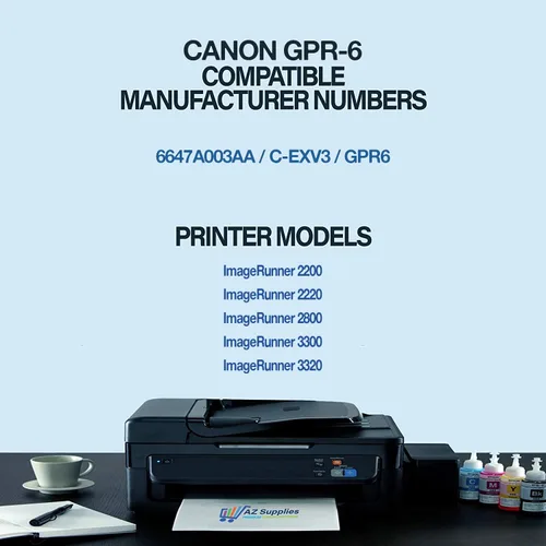 Vista 2 de AZ SUPPLIES Cartucho de tóner compatible con Canon GPR-6 6647A003AA C-EXV3 ImageRunner 2200 ImageRunner 2220 ImageRunner 2800 ImageRunner 3300