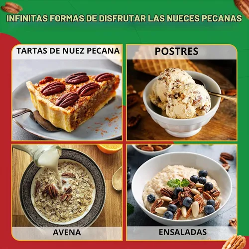 Vista 2 de Dos libras de nueces pecanas crudas, enteras, sin cáscara, crudas, naturales, sin conservantes añadidos, sin OMG, sin PPO, 100% natural We Got Nuts