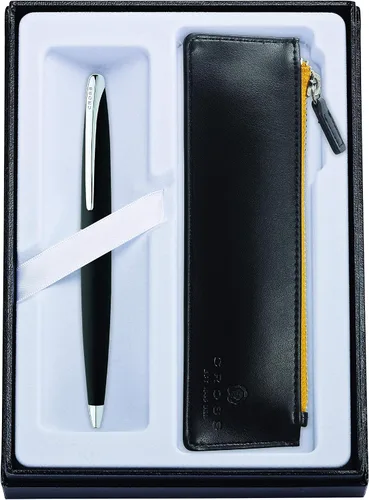 Vista 9 de Cross ATX - Bolígrafo recargable negro y diario de forro mediano, incluye caja de regalo premium, negro clásico