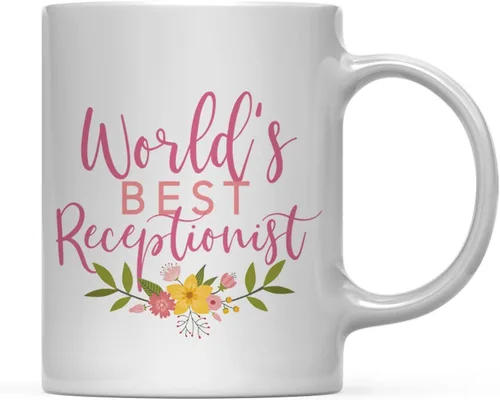 Vista 100 de Andaz Press Taza de café de 11 oz, regalo de broma de la mejor abbuela del mundo, diseño floral, paquete de 1