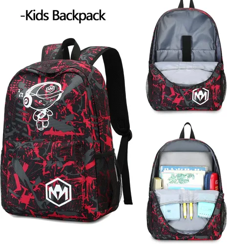 Vista 5 de Mochila escolar para estudiantes, mochila de viaje para adolescentes