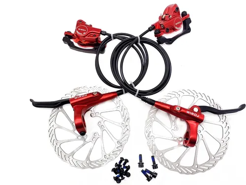 Vista 6 de Juego de freno de disco hidráulico para bicicleta de montaña, kit de freno de disco delantero y trasero para bicicleta MTB XC Trail, e-Bike, Fat