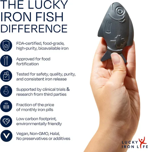 Vista 5 de The Original Lucky Iron Fish ®. An Iron Supplement Alternative to Reduce Deficiency. NO SIDE EFFECTS. Use once daily - 5 year supply included.