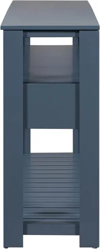 Vista 8 de Moderna mesa consola de 62.2 pulgadas, mesa de sofá con 4 cajones y 2 estantes, adecuada para entrada, pasillo, sala de estar, dormitorio