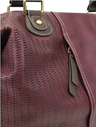 Vista 6 de Chala - Bolso bandolera grande con corte láser, diseño de pastor alemán