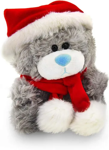 Vista 11 de Plushland Adorable oso de peluche suave y peludo, animal de peluche, juguetes de vacaciones, recuerdos de fiesta de Navidad para niños