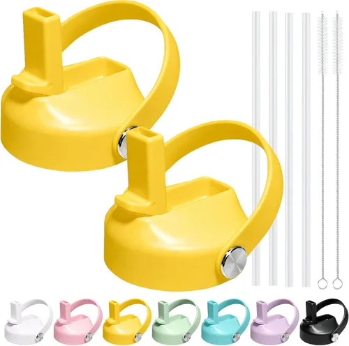 Vista 16 de Tapa de popote para botella de agua de boca ancha Hydroflask, tapa de pajilla, mango flexible, apto para Hydro Flask de 12, 16, 18, 20, 32, 40, 64