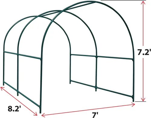 Vista 2 de YardGrow Greenhouse Frames for Larger Hot Garden House Support Arch Frame Climbing Plants/Flowers/Vegetables Outdoor (8.2x7x7.2 FT)