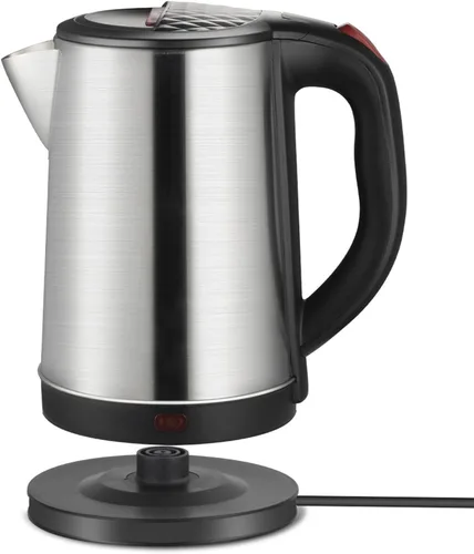 Vista 3 de Tetera eléctrica, hervidor eléctrico de acero inoxidable 304 de 2.5 L, caldera de agua de ebullición rápida con apagado automático, base giratoria