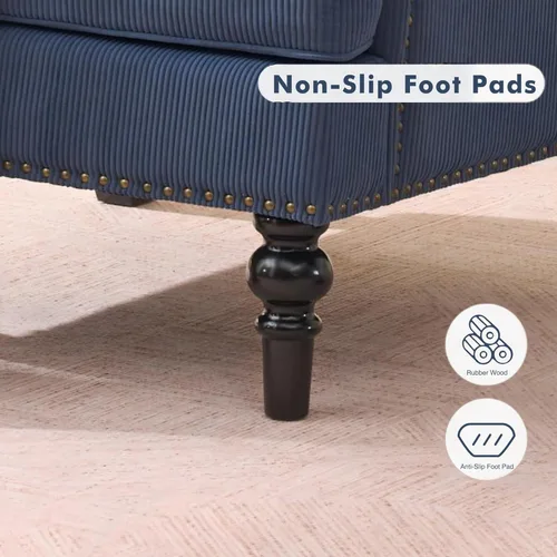 Vista 4 de Sillón acentuado, silla de club capitoné, sillón tapizado con botones con almohada lumbar, sillas de tela de lino para dormitorio, sala de estar