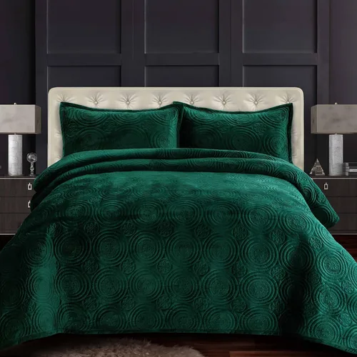Vista 7 de Tribeca Living Juego de edredón de terciopelo de gran tamaño individual, ropa de cama de terciopelo suave de 260 GSM para una comodidad lujosa, Negro